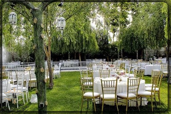 نمای زیبا از باغ عروسی