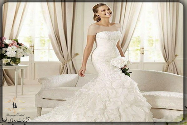 عروس ناز در یک لباس عروس زیبا 