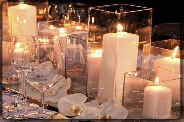 شمع آرایی زیبا مراسم عروسی 
